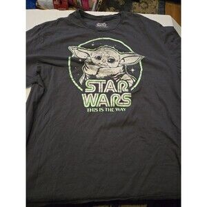 Star Wars Mens Grogu Mandalorian This Is The Way Gray Shirt Pre-owned Xxl